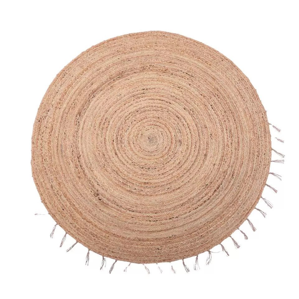 Round shape jute rugs manufacturer